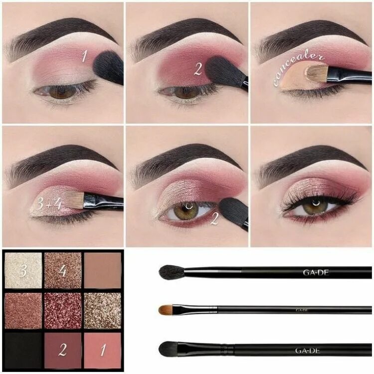 Макияж глаз тенями пошагово CURSO DE MAQUIAGEM ONLINE Eye makeup tutorial, Eye makeup, Eyeshadow