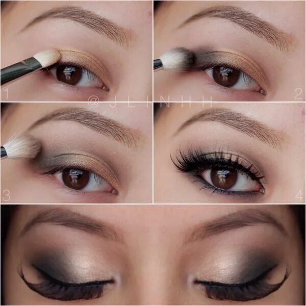 Макияж глаз увеличить зрительно Soft romantic smokey eye Makeup, Bridesmaid makeup, Gold smokey eye