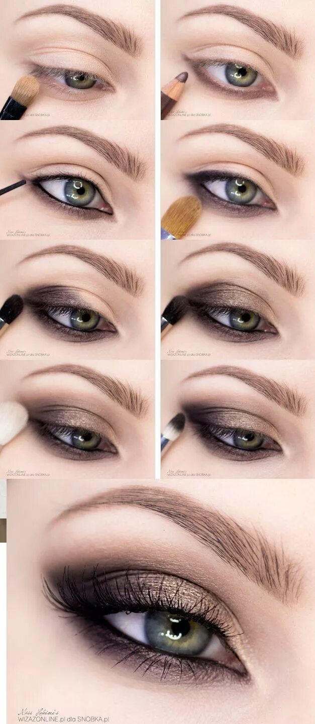 Макияж глаз в домашних Smoky eye makeup, Smokey eye makeup tutorial, Smoky eye makeup tutorial