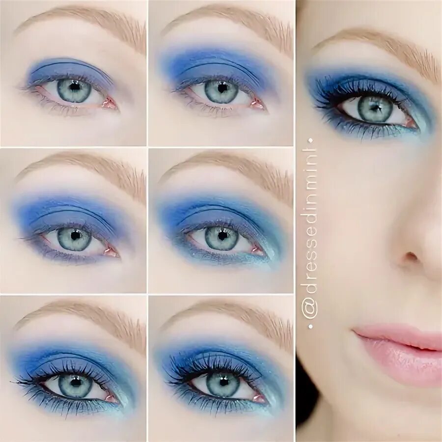 Макияж глаз в голубых тонах Blue Ocean - HOW TO - Bellashoot Eye makeup, Blue eye makeup, Eye makeup art
