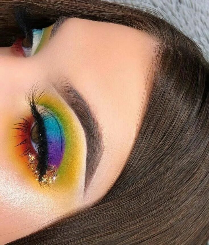 Макияж глаз яркими цветами Pin by Lorena Garibay on make up Makeup obsession, Eye makeup, Makeup