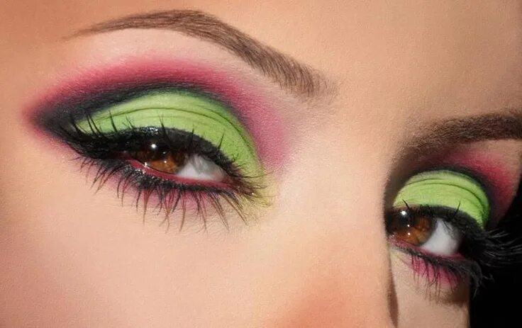 Макияж глаз яркими цветами Beautylish Trucco per occhi verdi, Trucco occhi, Trucco degli occhi colorato