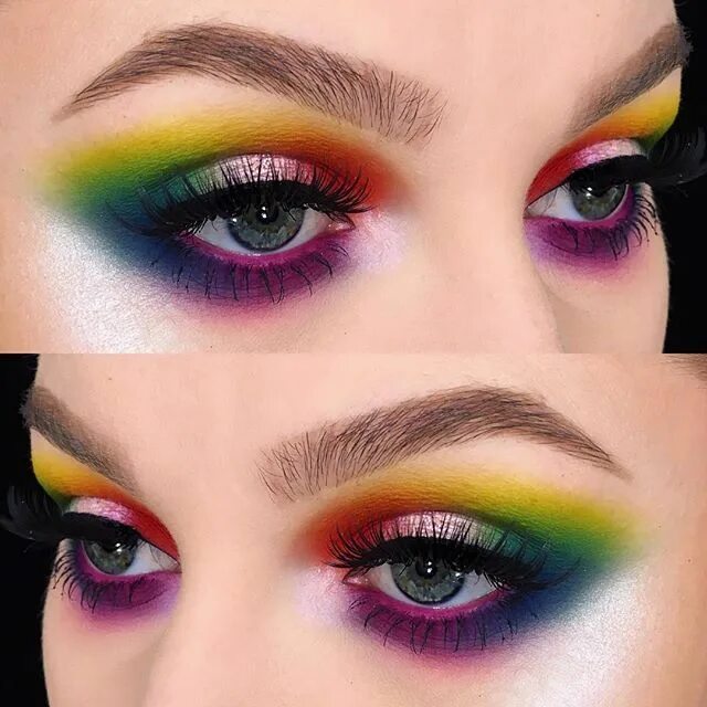 Макияж глаз яркими цветами This @smashboxcosmetics Bold CoverShot Palette is unreal! I used every single co