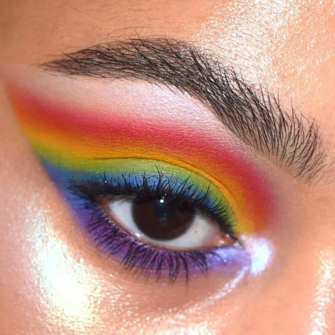 Макияж глаз яркими тенями distantvoices Rainbow eye makeup, Eye makeup designs, Magical makeup