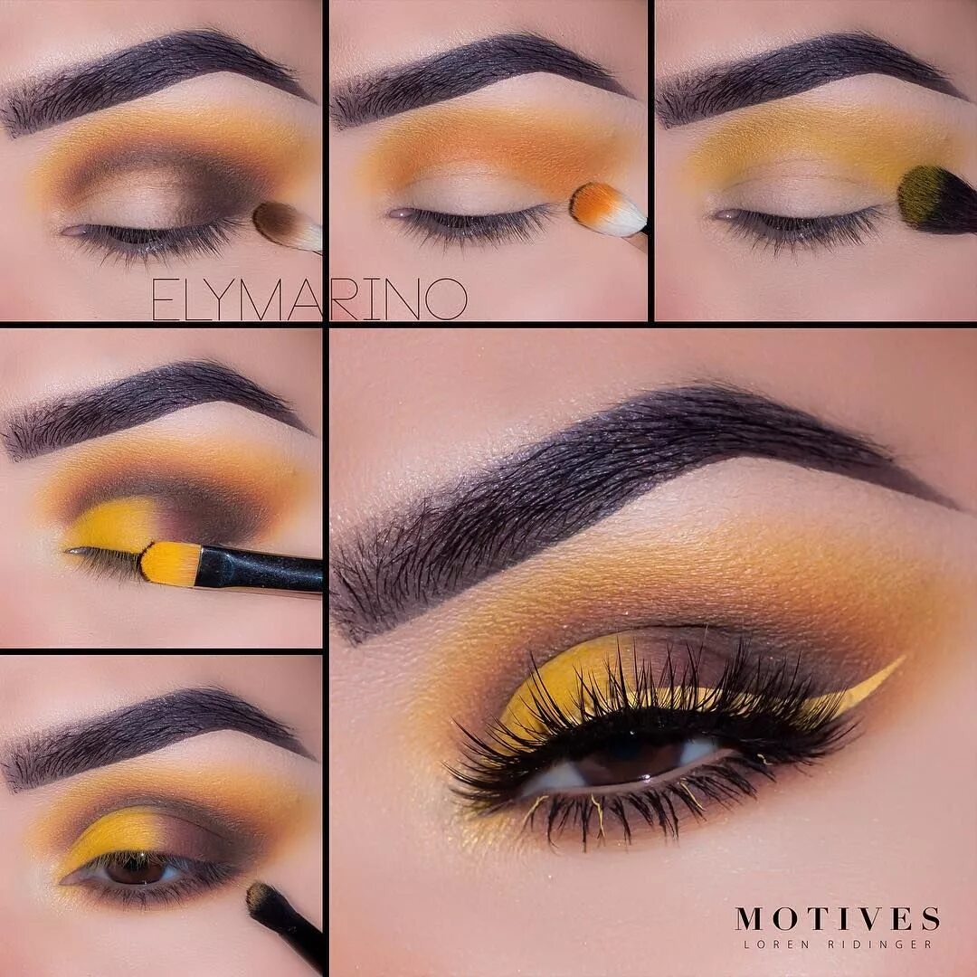 Макияж глаз желтые тени @motivescosmetics) on Instagram: "Brighten up your eye look this spring with a p