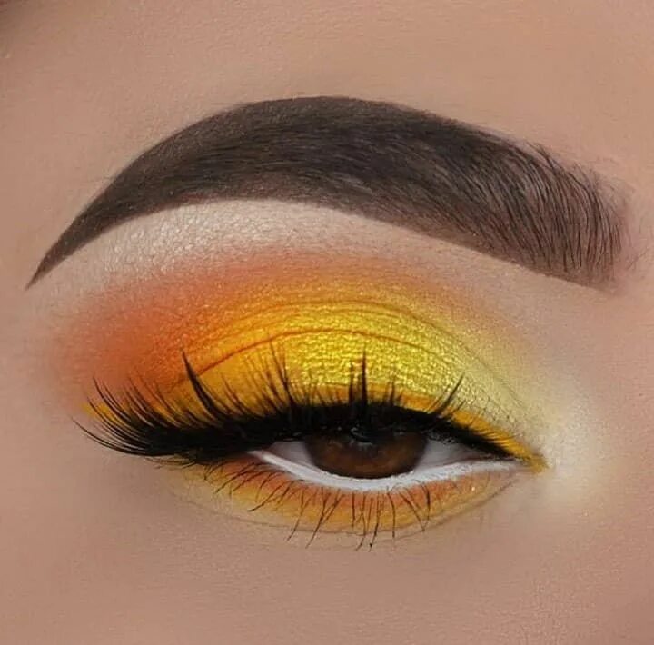 Макияж глаз желтые тени Makeup - Amarillo Yellow eye makeup, Eyeshadow makeup, Yellow makeup
