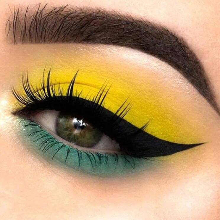 Макияж глаз желтые тени Tendncia de Make Neon Pausa para Feminices Artistry makeup, Makeup eyeliner, Col