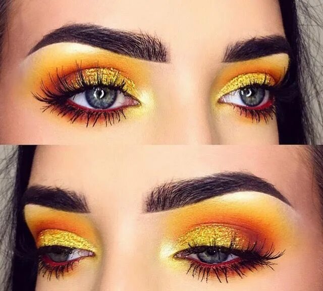 Макияж глаз желтые тени pιnтereѕт : @jenιιмarιee ♡ Макияж глаз, Идеи макияжа, Макияж