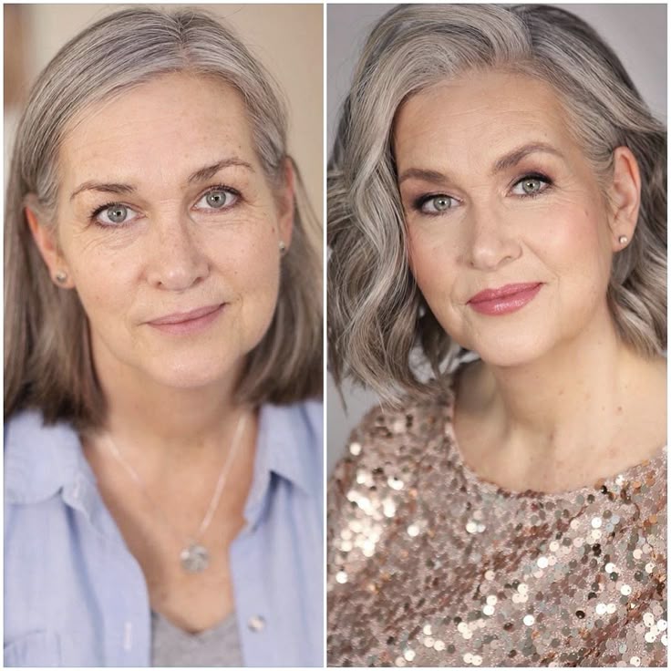 Макияж глаз женщинам после 50 Before & After Gallery Mother of the bride hair, Mother of bride makeup, Wedding