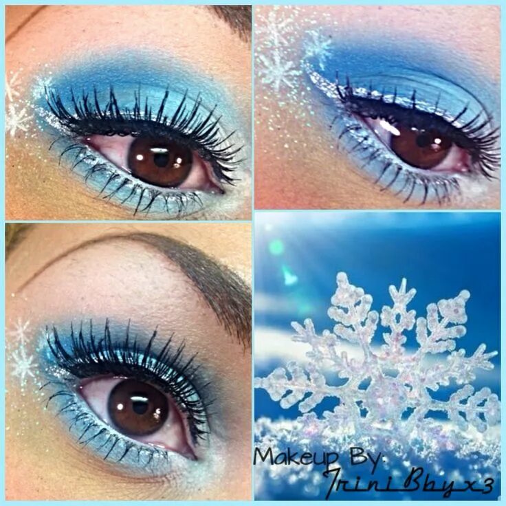 Макияж глаз зима Snowflake Makeup Christmas eye makeup, Eye makeup, Artistry makeup
