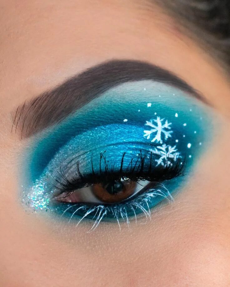 Макияж глаз зима angela makeup & beauty on Instagram: "❄ ️Wintery Nights ❄ ---------------- Eyes: 