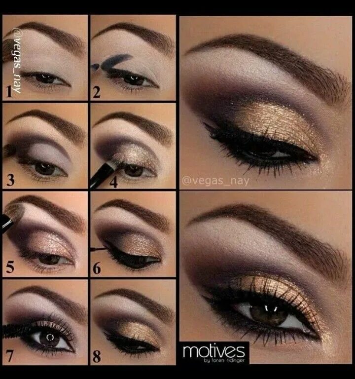 Макияж глаза вечерний поэтапно 26 Easy Step by Step Makeup Tutorials for Beginners - Pretty Designs Eye makeup,