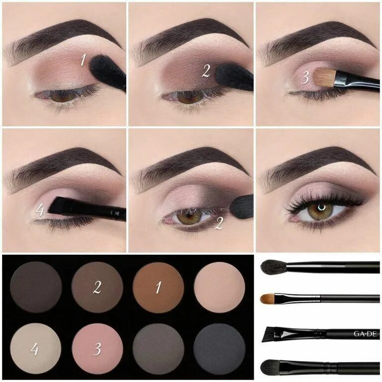 Макияж глаза вечерний поэтапно Read information on makeup & nails #makeupparty #makeuphack Idee per il trucco, 