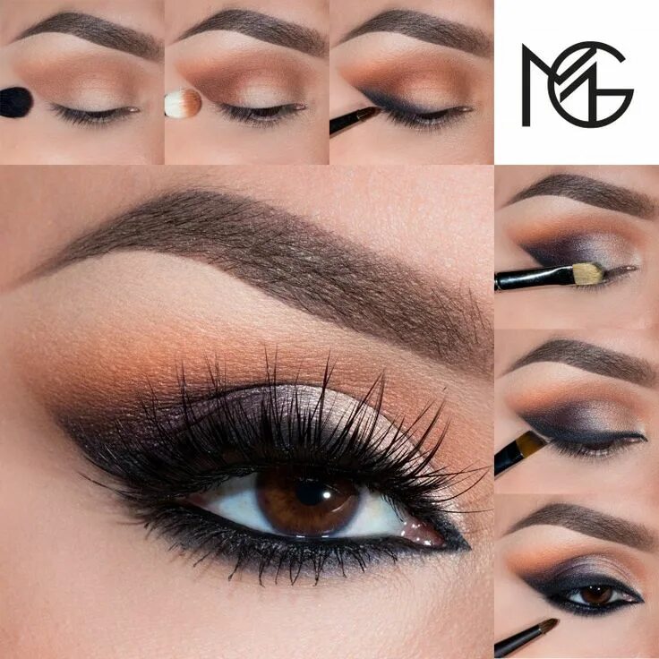 Макияж глаза вечерний поэтапно Starter Kit Photo Tutorial Fall eye makeup, Smokey eye makeup, Makeup geek