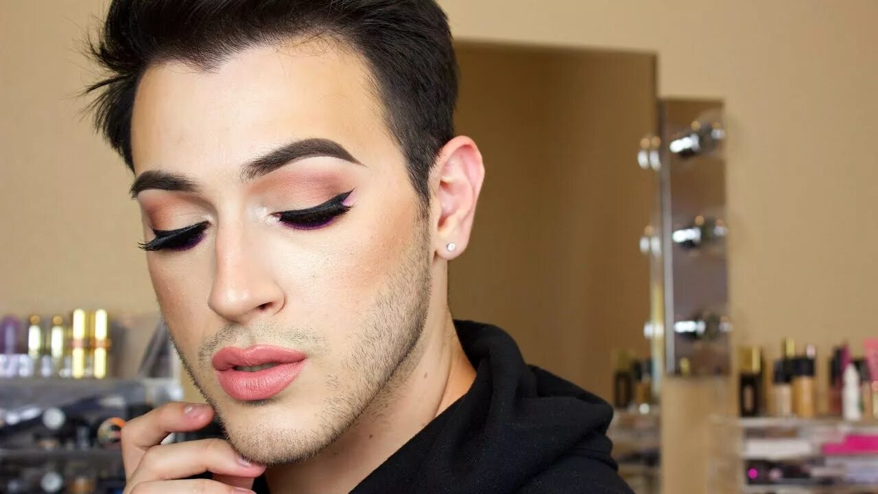 Макияж глазами мужчин Purple and Soft Brown Makeup Tutorial MannyMua - YouTube