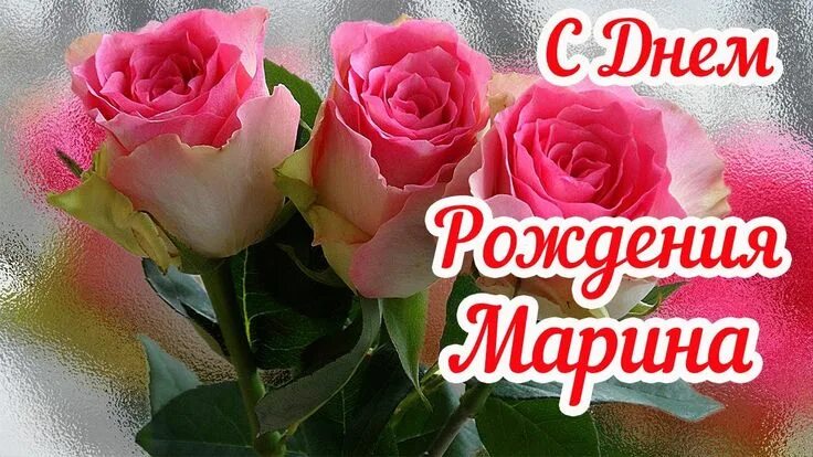 Мариночка с днем рождения картинки МАРИНА С Днем Рождения! Для МАРИНЫ ПОЗДРАВЛЕНИЯ я в букеты соберу! Flowers, Rose