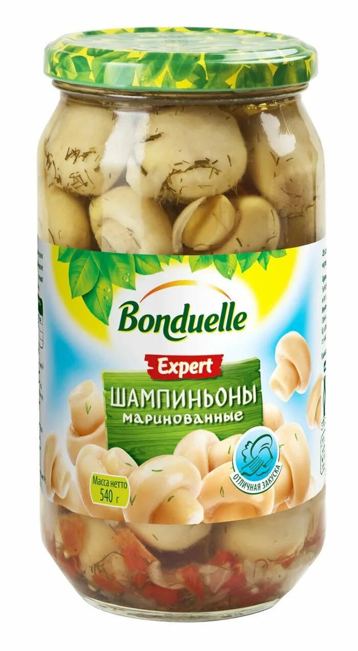 Маринованные грибы шампиньоны фото Шампиньоны Bonduelle маринованные 540 г - купить с доставкой по выгодным ценам в
