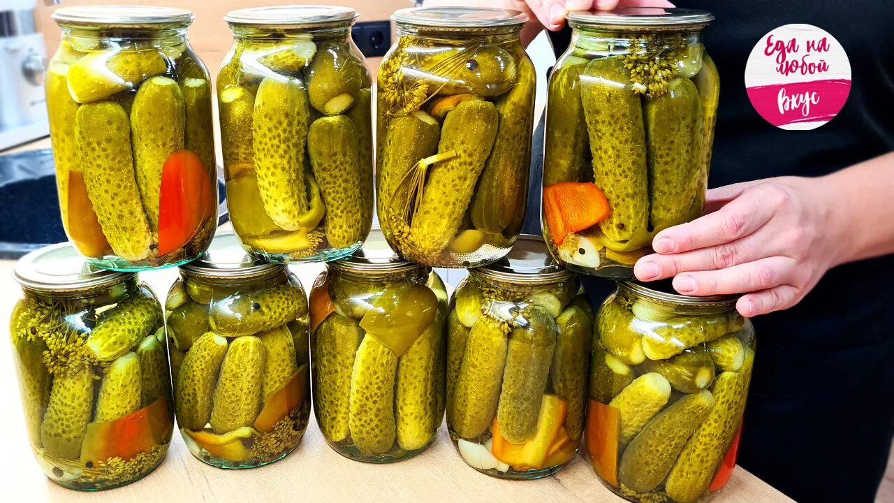 Маринованные огурцы на зиму фото Огурцы маринованные хрустящие в банках без стерилизации