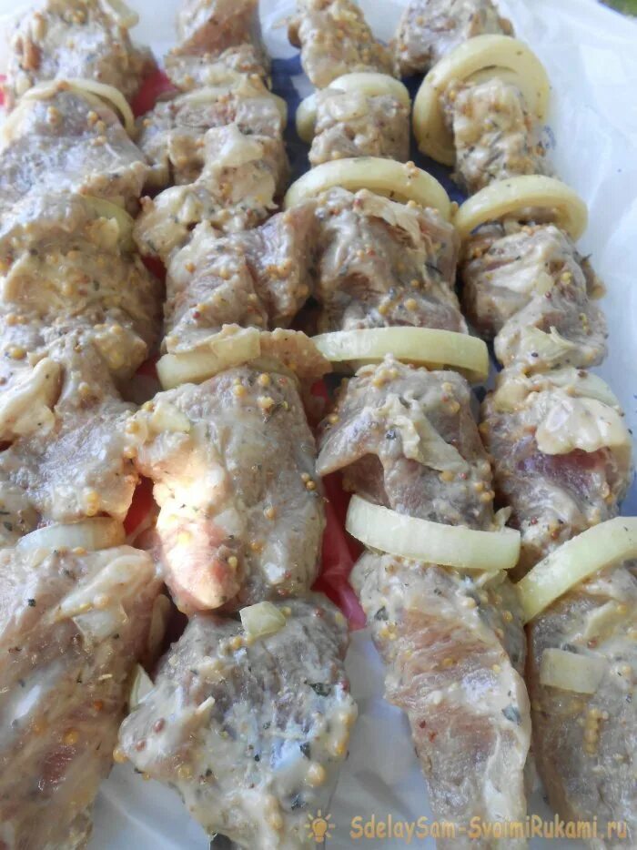 Маринованный шашлык фото в домашних условиях Шашлык маринованный на луке: мягкость и сочность обеспечена Сделай сам - своими 