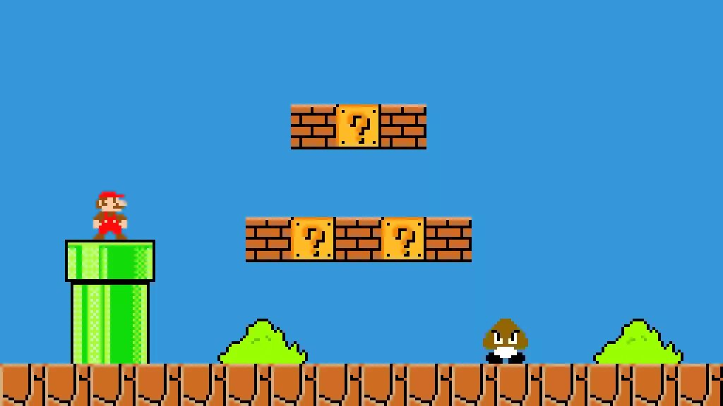 Марио фото из игры Editing mario level 1 mario bros - Free online pixel art drawing tool - Pixilart