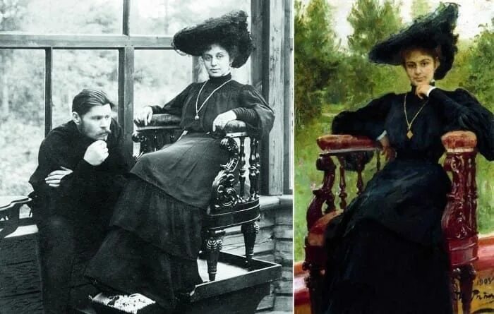 Мария андреева горький фото Живопись: Знаменитые современники Репина на фото и в живописи: какими были в реа