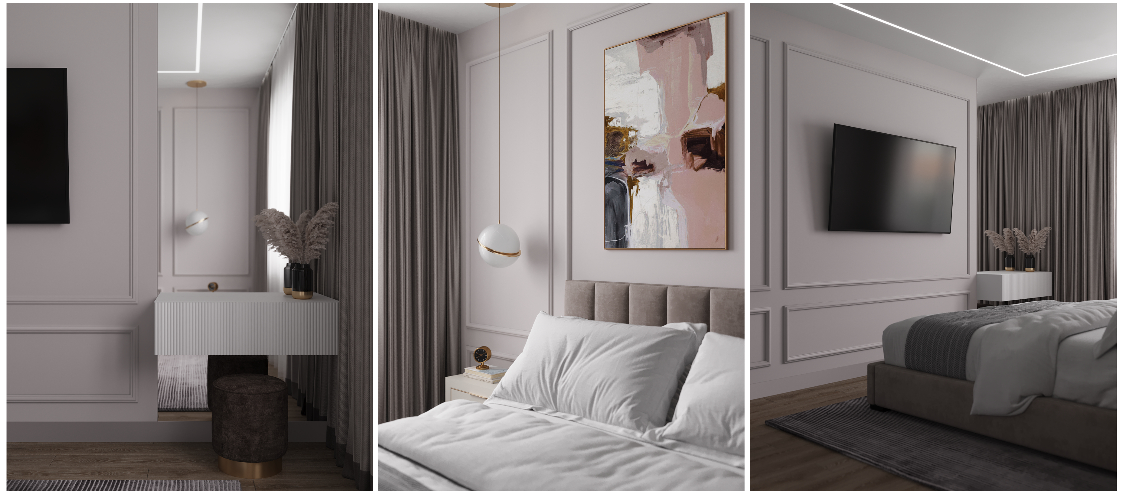 Мария дизайн интерьеров Elegant bedroom - Работа из галереи 3D Моделей