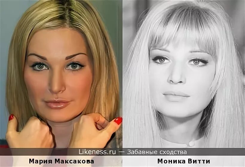 Мария максакова до пластики и после фото Мария Максакова и Моника Витти - 2 :: Забавные сходства