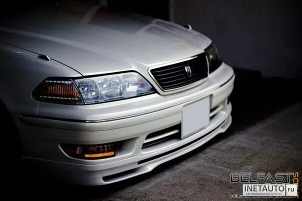 Марк 2 тюнинг бампер накладка на передний бампер. - Toyota Mark II (100), 2 л, 1997 года стайлинг DRI