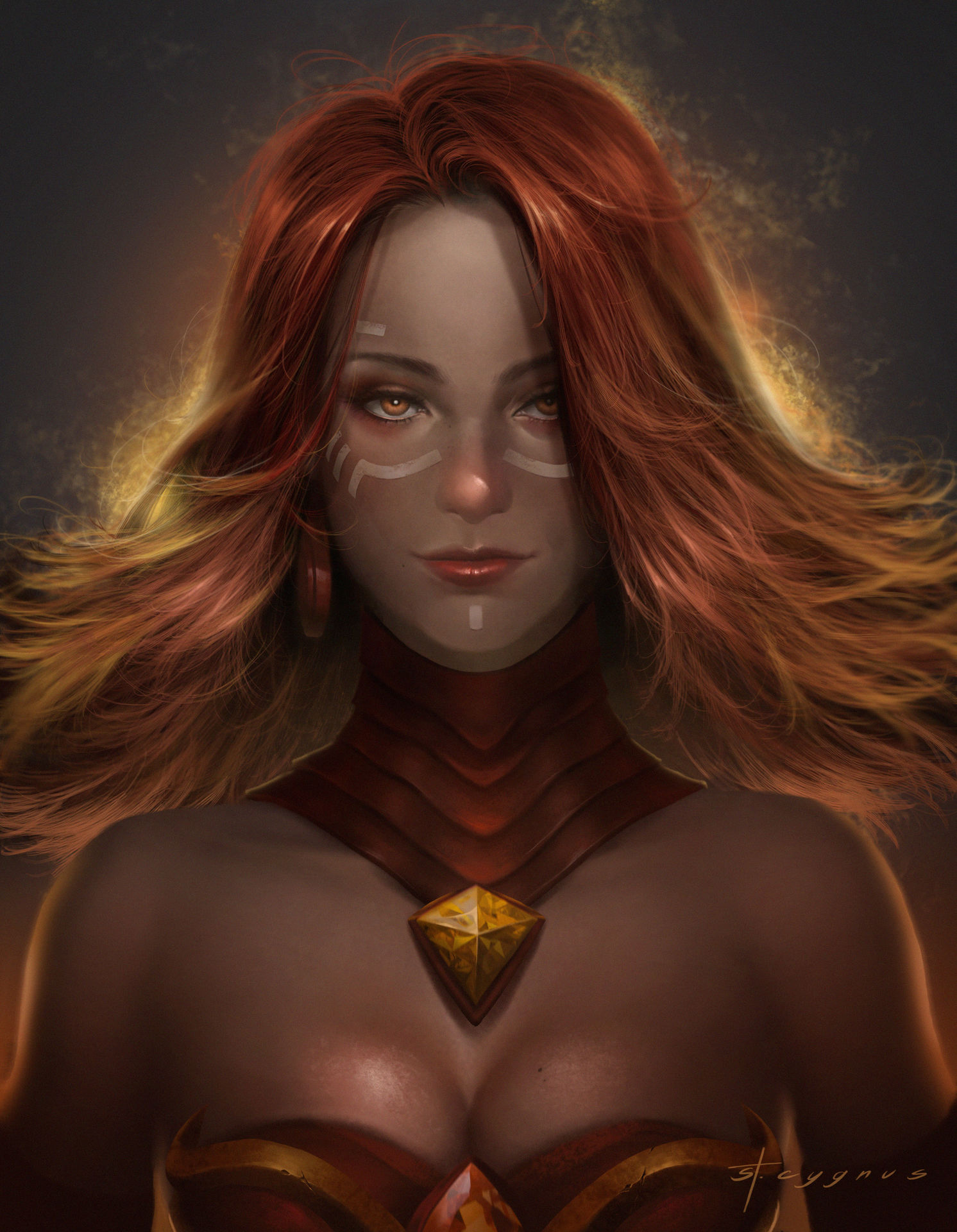 Марк а4 и лина фото Lina - Digital Art Dota 2