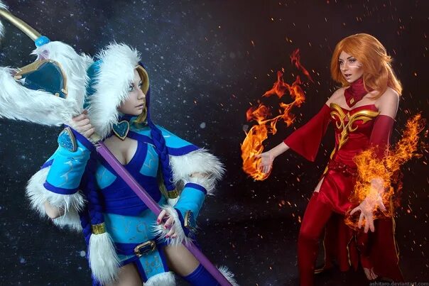 Марк и лина фото Dota 2 cosplay Crystal Maiden - Dantesha Neils Lina - Алина Москвина Фото - Анге