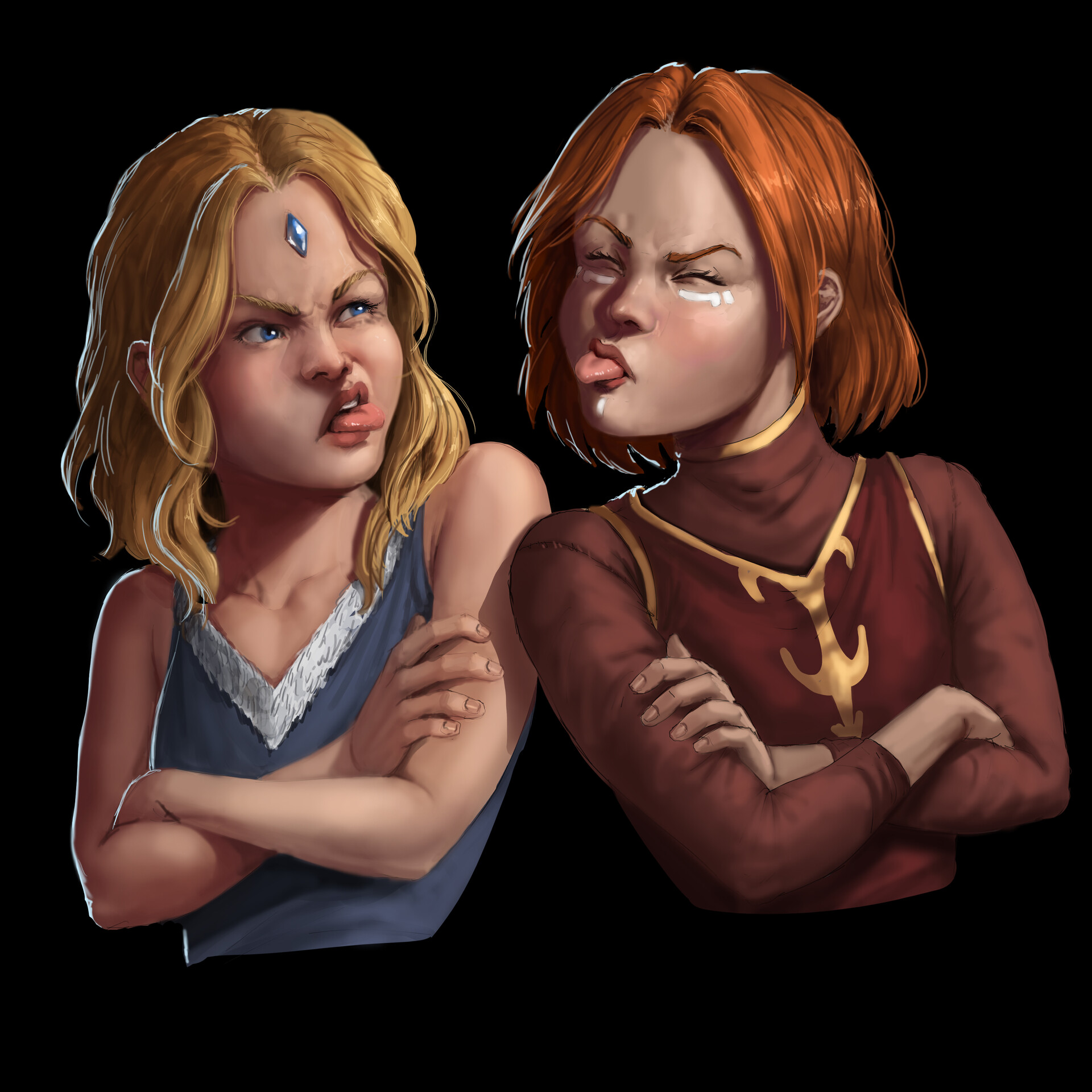 Марк и лина фото ArtStation - Dota 2 Dragons Blood - Rylai and Lina