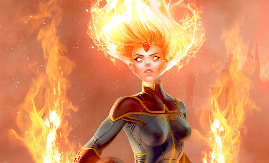 Марк и лина фото Captain Lina и Phantom Widow - постеры с персонажами Dota 2 в стиле Marvel и DC