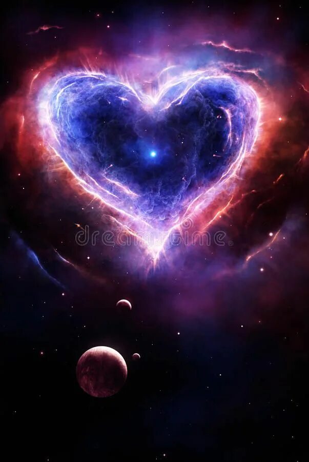 Марк из сердце вселенной фото Colorful supernova heart. Illustration of a colorful supernova in heart shape wi