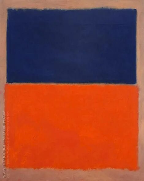Марк ротко фото Royal Blue and Orange Oil Painting Reproduction Rothko inspired, Mark rothko, Ro