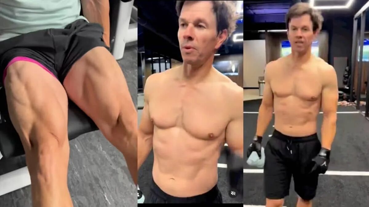 Марк уолберг 2024 фото 51-yo Mark Wahlberg Shows Off Impressive Physique and Jacked Quads During Leg Wo