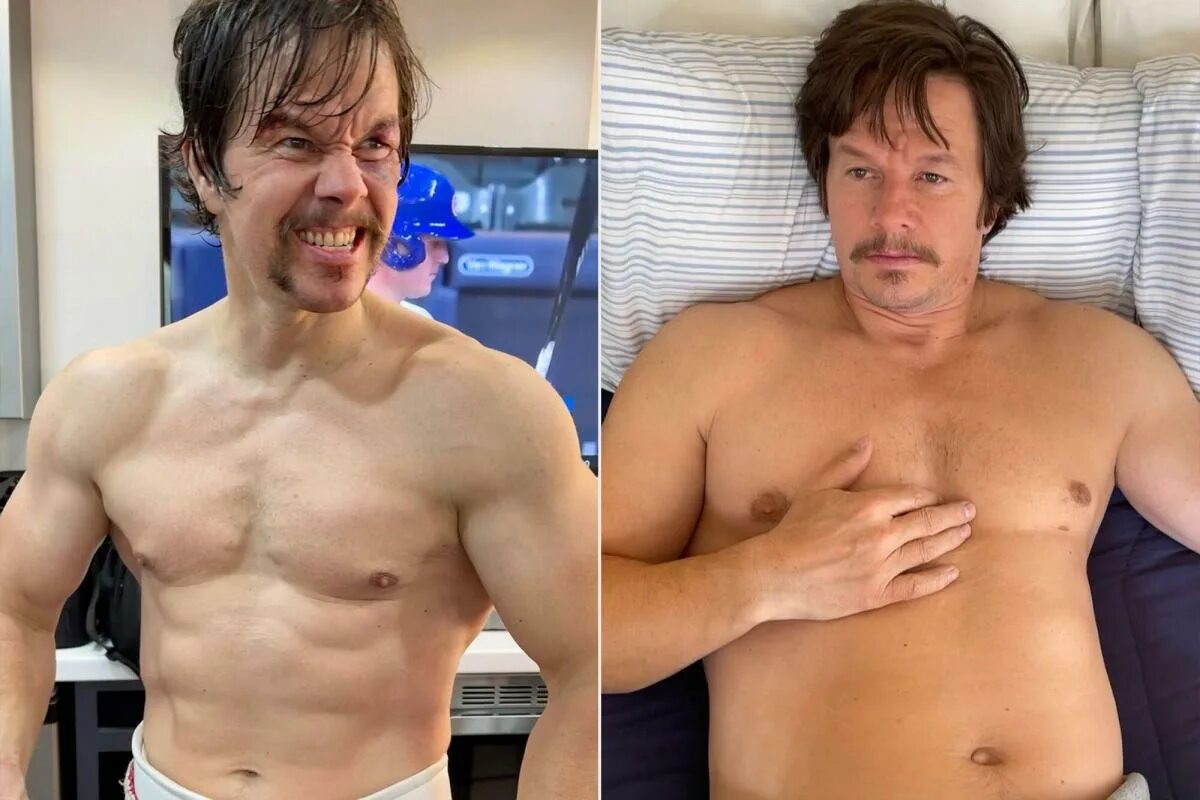 Марк уолберг фото 2024 года Mark Wahlberg says his 30-pound Father Stu weight-gain transformation 'really to