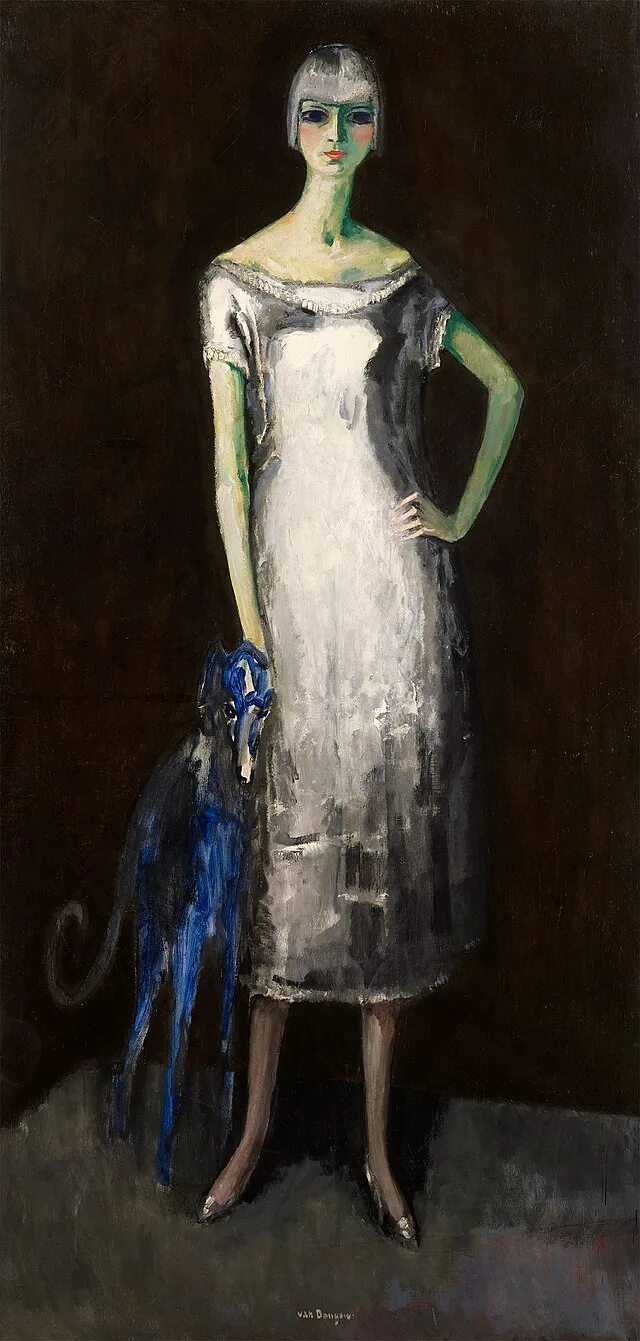 Марк ван донген фото после кислоты File:Kees van Dongen, 1919, Le lévrier bleu (Le chien bleu, Portrait de Mlle Dum