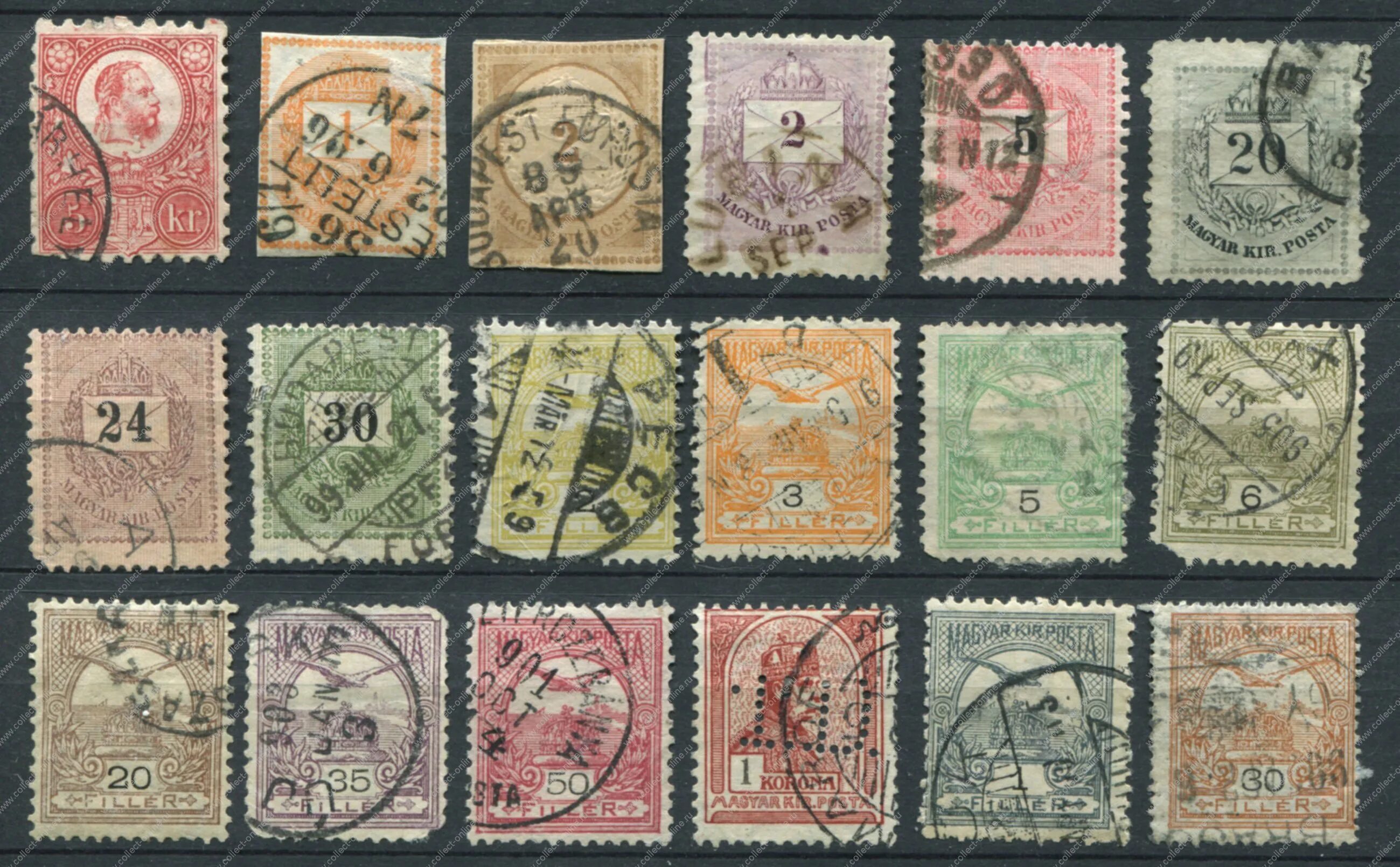 Марка амода фото Collect-Online - интернет-магазин для коллекционеров: Венгрия 18 старинных марок