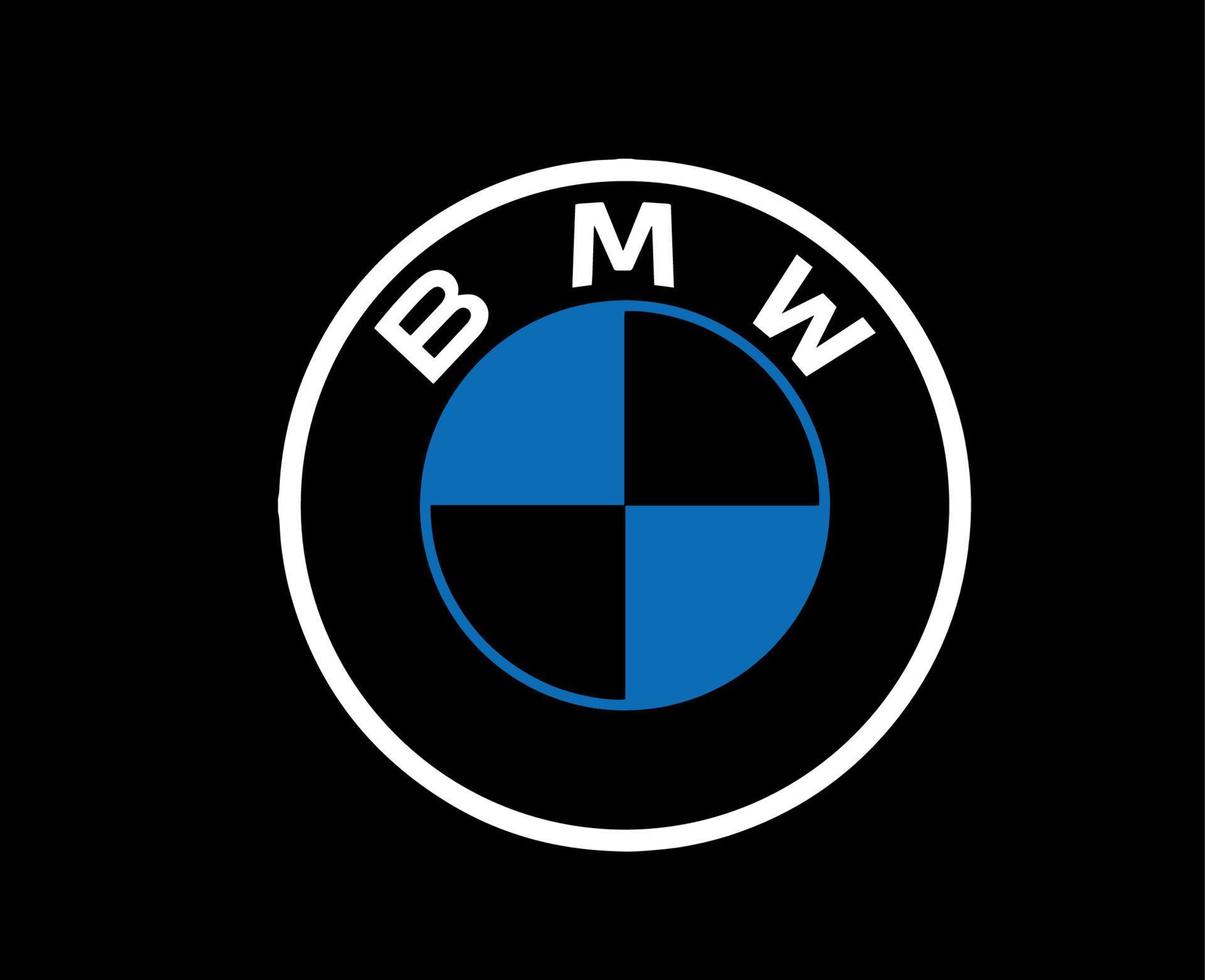 Марка бмв фото BMW Brand Logo Car Symbol White And Blue Design Germany Automobile Vector Illust