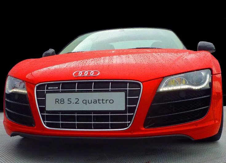 Марка машины ауди фото #audi #audi r8 quattro #automobile #bumper #car #close up #droplets #emblem #hea