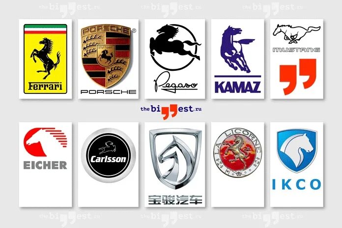 Марка машины с лошадью фото Don't know , what are the exact names of the rest of the car brands with horse e