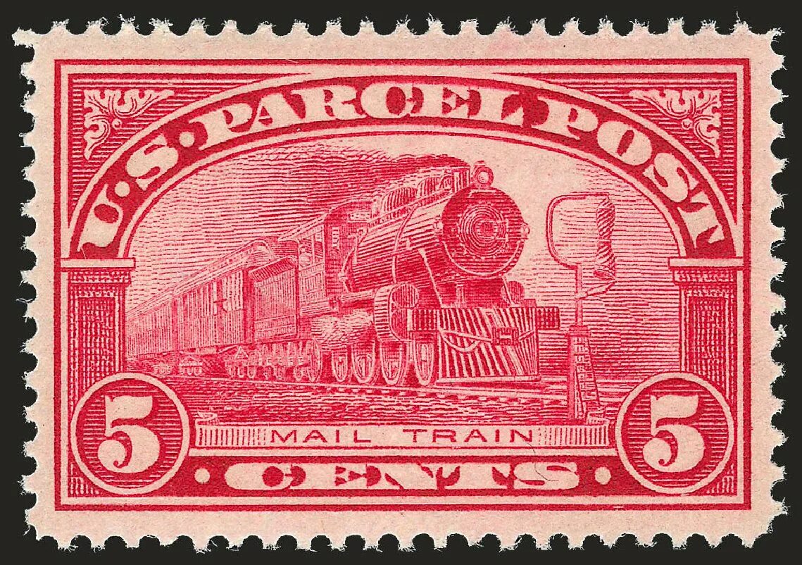 Марка почтовая фото россия US Stamps Prices Scott Cat. #Q5 - 5c 1913 Parcel Post