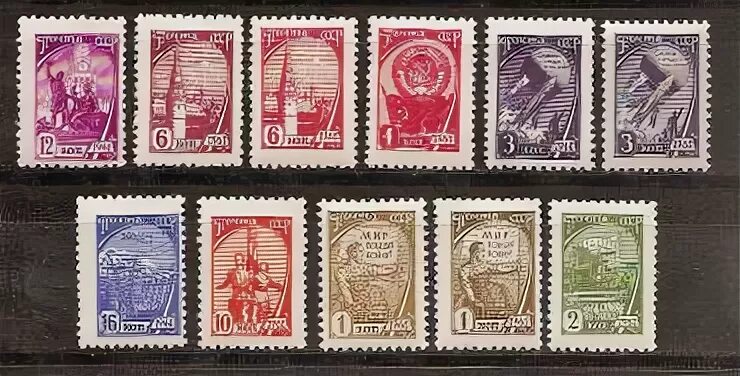 Марка товара фото Почтовые марки 1961 2425-34+2500. Стандартный выпуск. 3 серии - 11 марок по цене