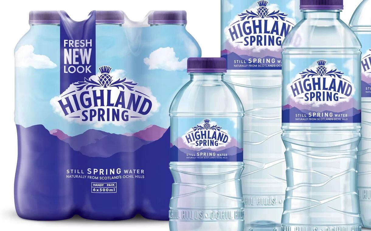Марка вод фото Highland Spring to welcome 'impactful' new look this month Water bottle, Water b