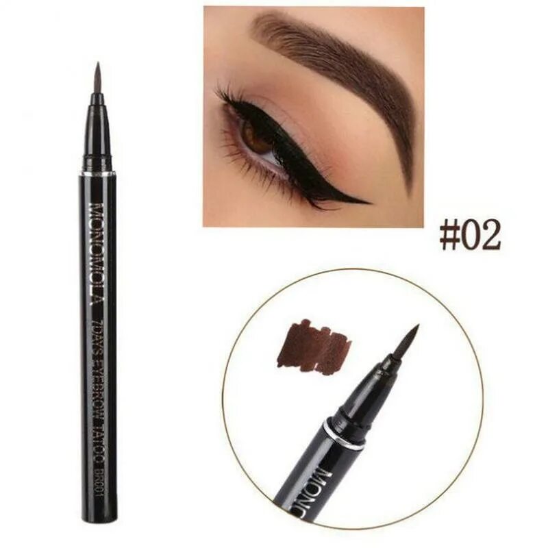 Маркер для бровей фото Темно коричневый)маркер для бровей с эффектом тату eyebrow tatoo водостойкие тат