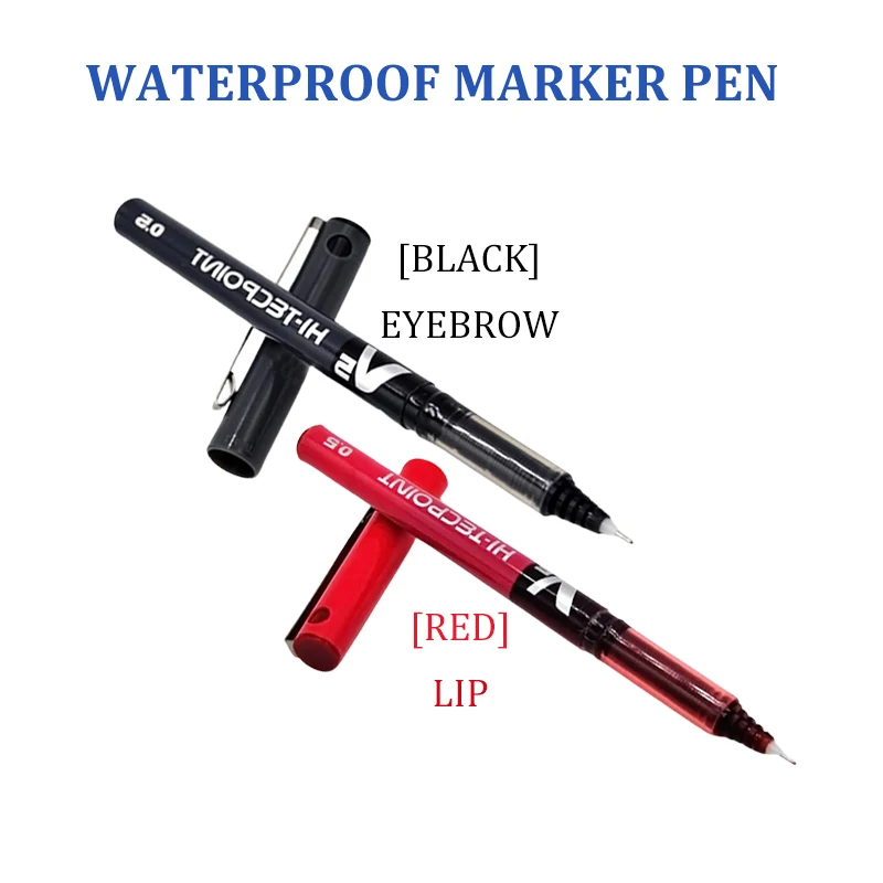 Маркер для татуажа водостойкий 1PCS /2PCS Red/Black Tattooing Waterproof Permanent Makeup Marker Pen Permanent 