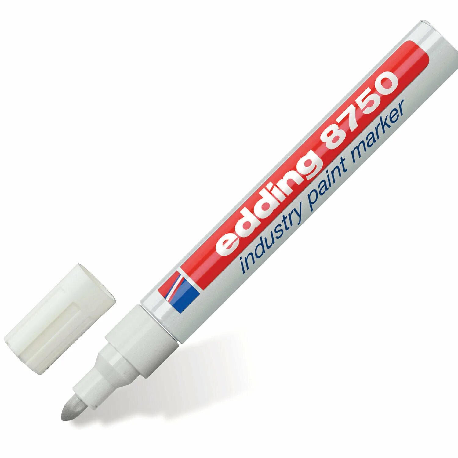 Маркер краска фото Маркер-краска лаковый (paint marker) EDDING "8750", БЕЛЫЙ, 2-4 мм, круглый након
