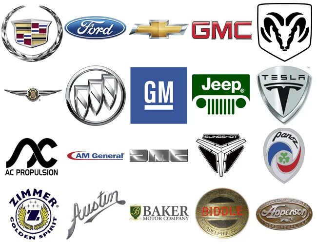 Марки американских автомобилей фото и названия American automobile manufacturer Logos