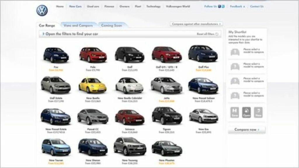 Марки фольксваген список с фото все модели Vehicle listing