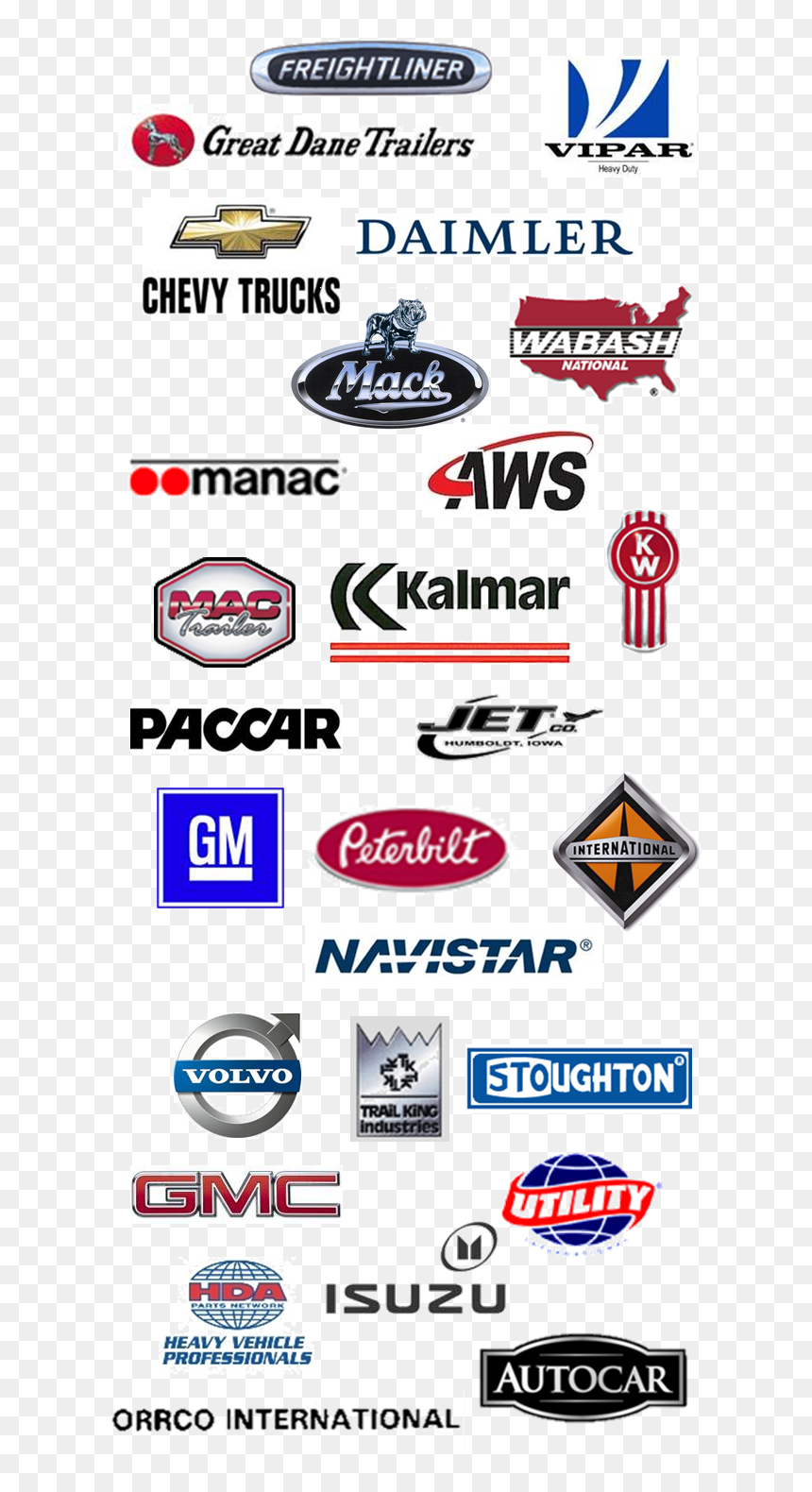 Марки грузовых автомобилей фото American Truck Company Logo Designs - Logo Semi Truck Brands, HD Png Download - 
